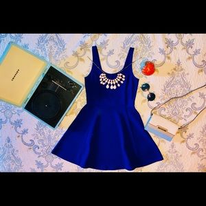 Vivid Blue H&M Sleeveless Jersey Dress
